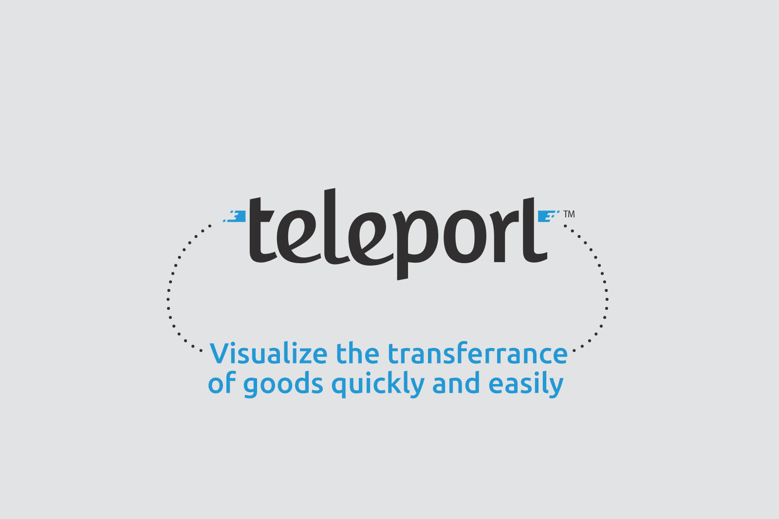 Teleport logo design - Transference of goods quickly and easily